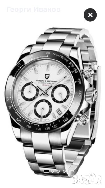 Pagani Design  Мъжки часовник Pagani Елегантен луксозен дизайн, стоманен, механизъм Seiko, снимка 1