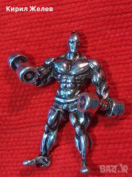 ШВАРЦЕНЕГЕР - ПОСРЕБРЕНА МЕТАЛНА ФИГУРКА на КУЛТУРИСТ ШАМПИОН БОДИБИЛДИНГ НЕ я ЛОВИ МАГНИТ! 26432, снимка 1