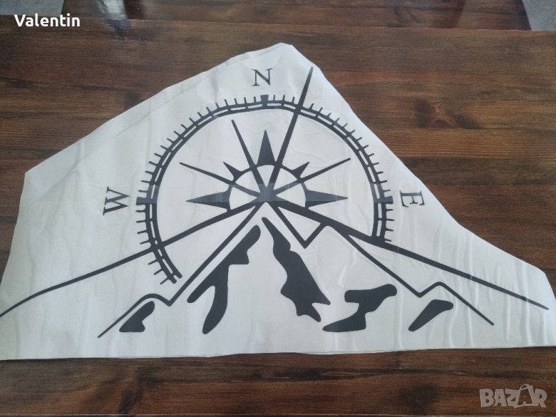 Стикер планински компас 1бр, снимка 1