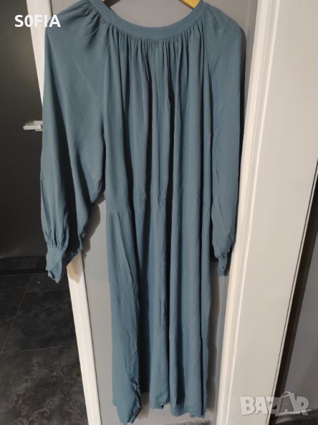 H&M рокля макси XL гълъбово синьо, снимка 1