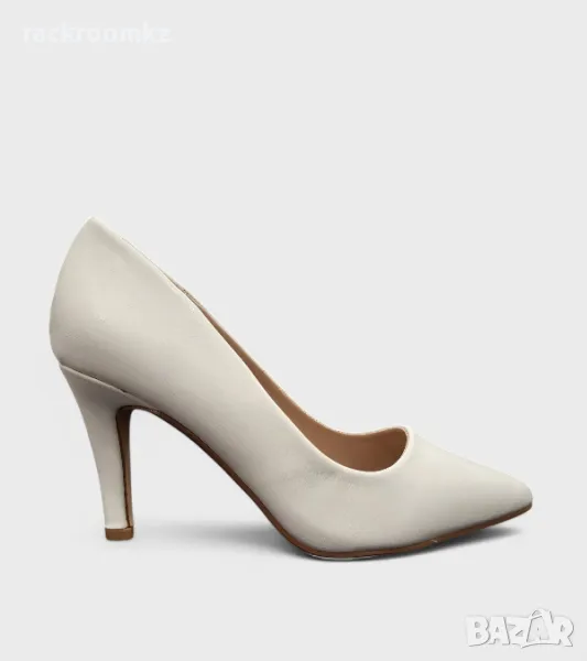 Бели елегантни дамски обувки с ток 8 см – NN50-9 White, снимка 1