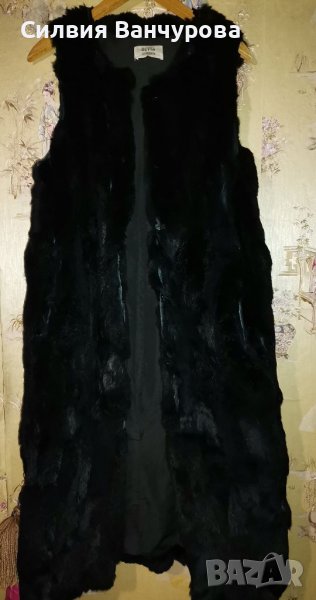 Дълъг Елек до коляното от заек , снимка 1