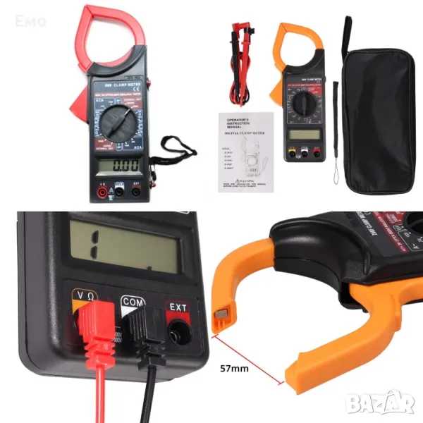 Преносим дигитален мултиметър с амперклещи, снимка 1