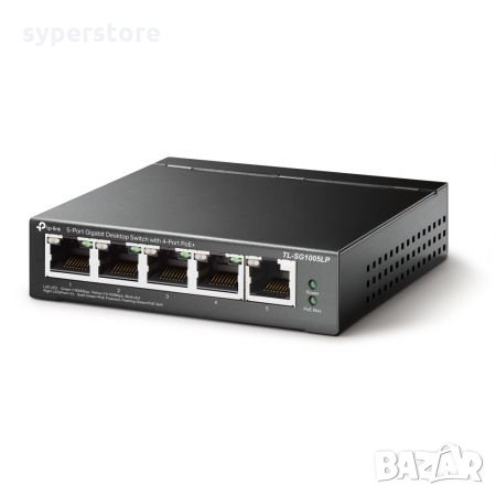 Суич TP-Link TL-SG1005LP 5-портов 10/100/1000 Mbps RJ45 Gigabit комутатор, снимка 1