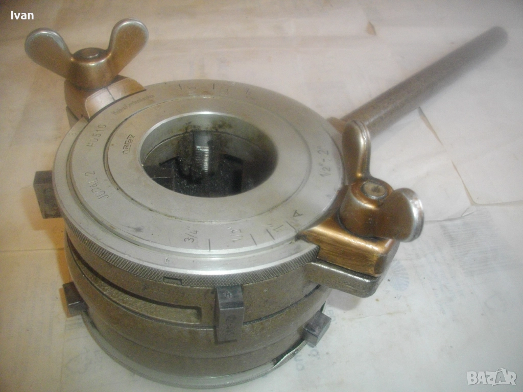 Чехословашка резбонарезна за тръби до 2" цола винтонарезка винторез пафта плашка JOPAL 2 NAREX , снимка 1