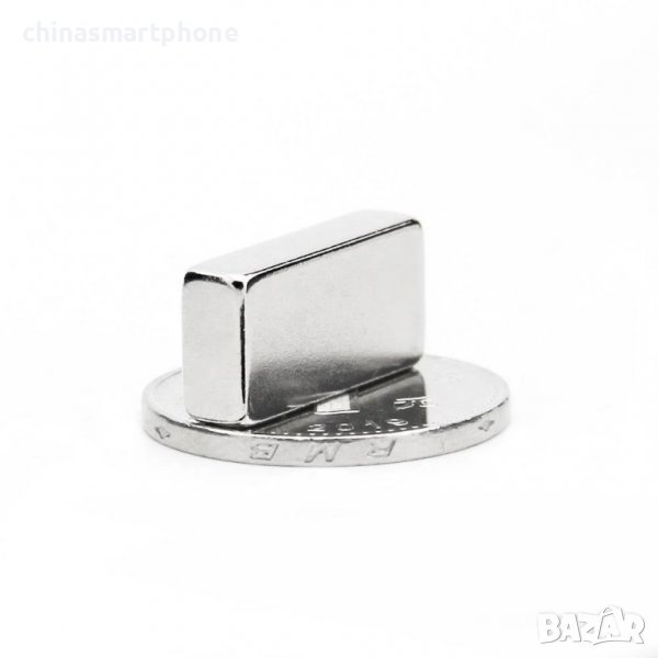Неодимов МАГНИТ 20x10x5mm N52, magnit, neodimov, магнити, magniti, снимка 1