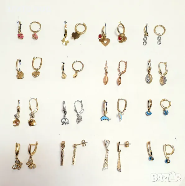 Златни ДЕТСКИ  обеци -14К, снимка 1