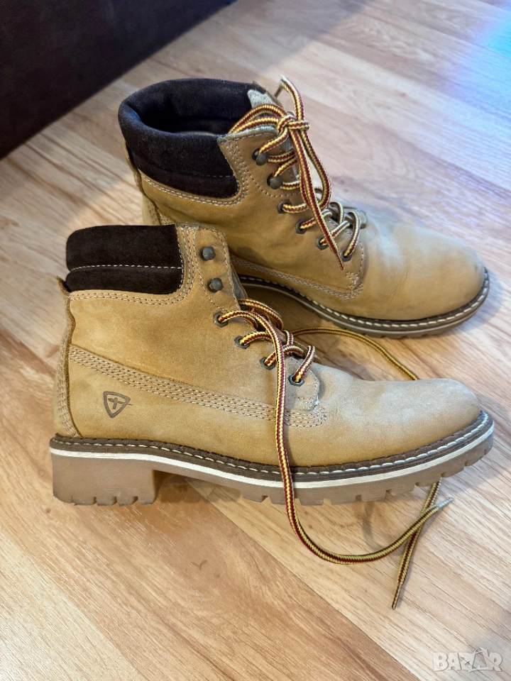 Tamaris дамски боти от набук, снимка 1