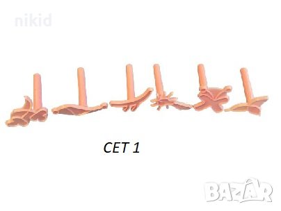 6 бр малки печати печат Орнаменти за бисквитки фондан украса, снимка 1