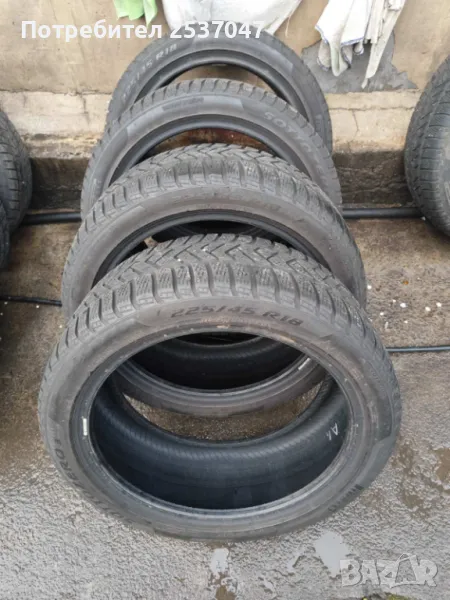 4бр зимни гуми PIRELLI 225/45/18, снимка 1