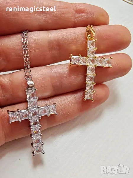 Колие с кръст от медицинска стомана , снимка 1