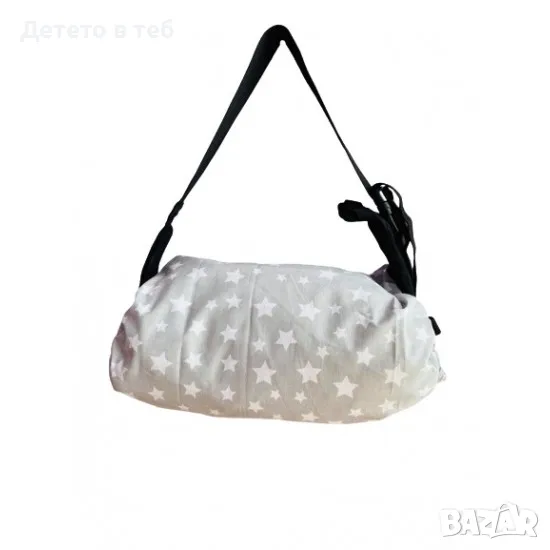 Чанта за раница и слинг сиви звезди, снимка 1