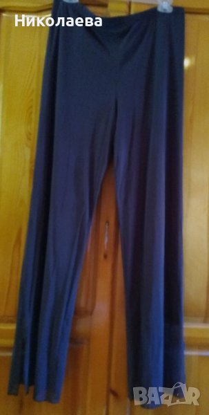 Сиво-черен фин панталон от еластичен тюл, XL/2XL, снимка 1