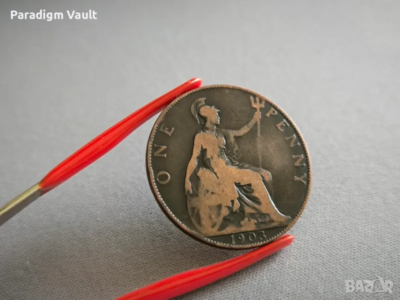 Монета - Великобритания - 1 пени | 1903г., снимка 1