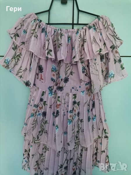Прекрасна лилава рокля тип солей, снимка 1