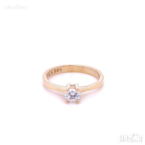 Златен дамски пръстен 2,15гр. размер:51 14кр. проба:585 модел:22420-1, снимка 1