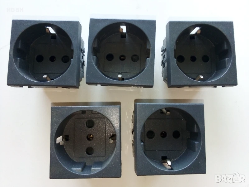 Модулни контакти,употребявани,изправни 5бр., снимка 1