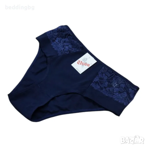 Дамски бикини Ивон - Памук, Тъмно синьо, Модел 04032, S-2XL., снимка 1