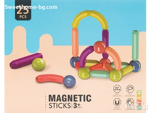 Магнитен конструктор 25части, снимка 1