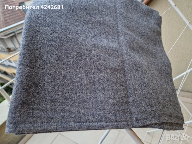 Сив вълнен плат, 82х154 см, снимка 1