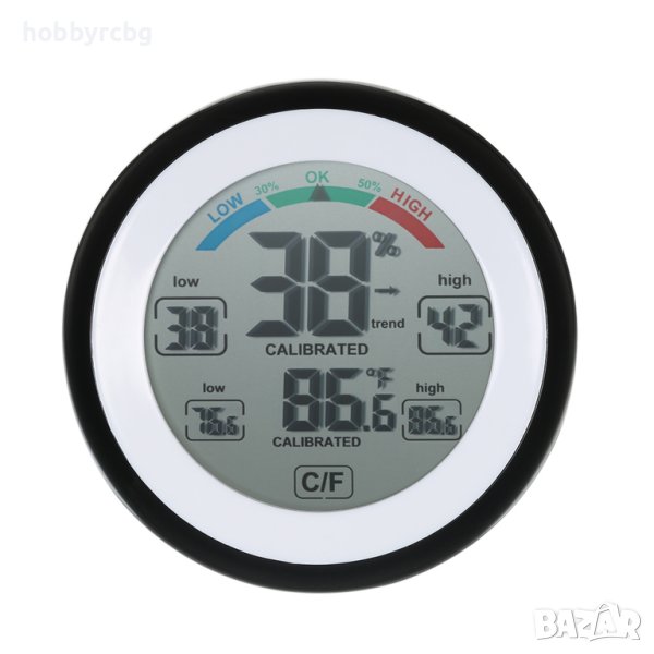 CJ-3305F Мини термометър и влагомер за стая, индекс на комфорт, снимка 1