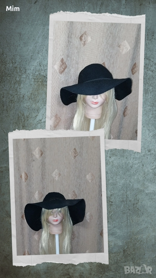 Дамски ,зимни,черни шапки с периферия , снимка 1