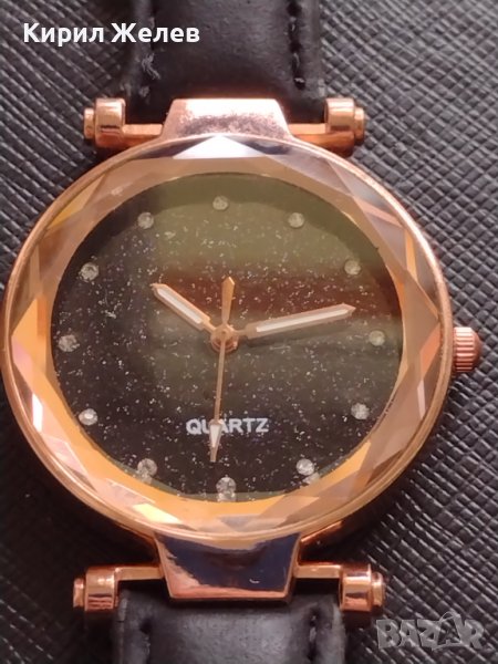 Модерен дамски часовник с кожена каишка перфектно състояние красив дизайн 38260, снимка 1