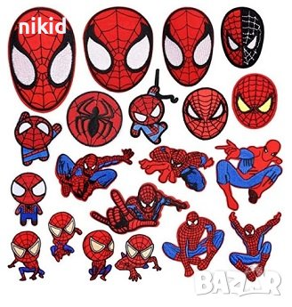 Спайдърмен Spiderman емблема апликация за дреха дрехи самозалепваща се, снимка 1