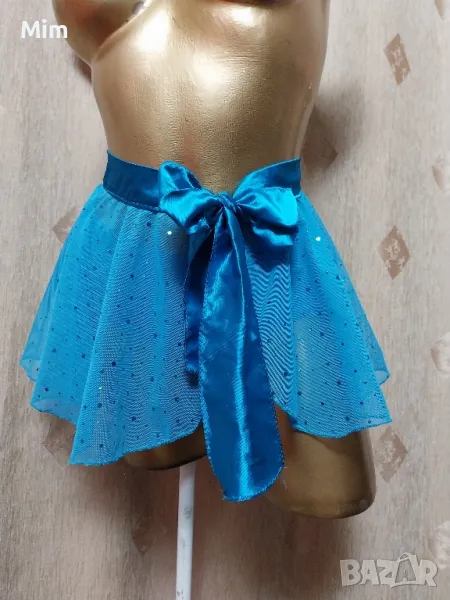 Къса синя прозрачна пола + бикина подарък , снимка 1