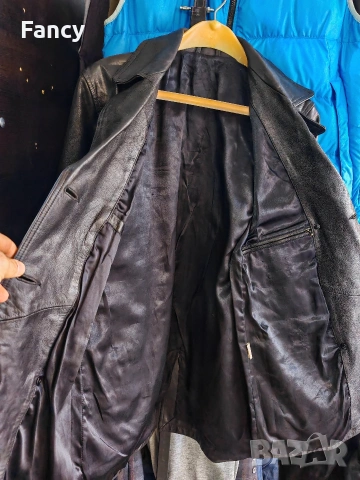 Черно кожено дамско манто, снимка 9 - Палта, манта - 53162266