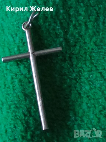 Старо сребърно кръстче 50927, снимка 2 - Колиета, медальони, синджири - 52359410