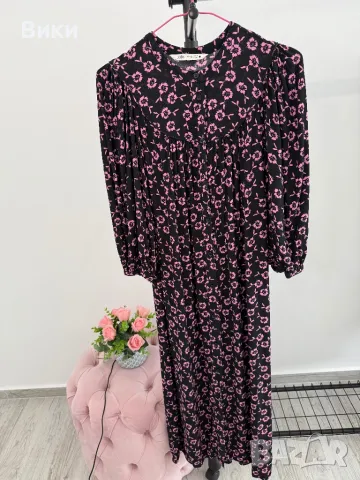 Дълга рокля на Zara в размер S, снимка 2 - Рокли - 48511314