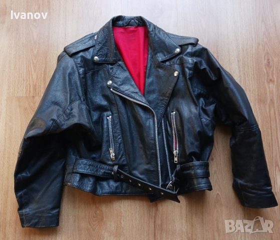 Оригинално дамско кожено рокерско яке размер XL , снимка 3 - Якета - 42435557