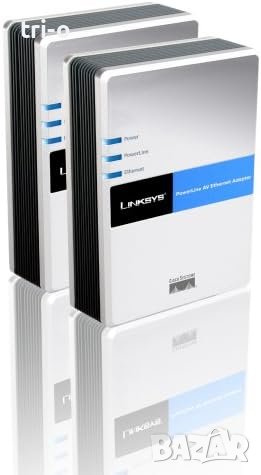 Powerline адаптерен комплект LINKSYS PLK200, снимка 1 - Мрежови адаптери - 41551163