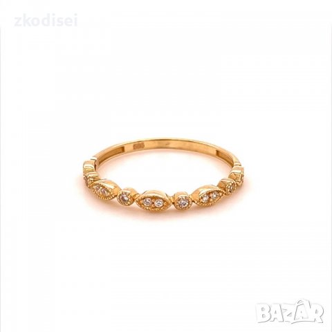 Златен дамски пръстен 1,23гр. размер:56 14кр. проба:585 модел:14285-3, снимка 1 - Пръстени - 39855563