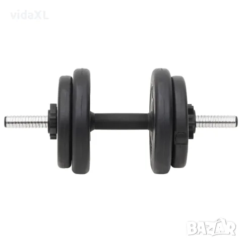 vidaXL Щанга и дъмбел с тежести 60 кг, снимка 7 - Фитнес уреди - 56146588