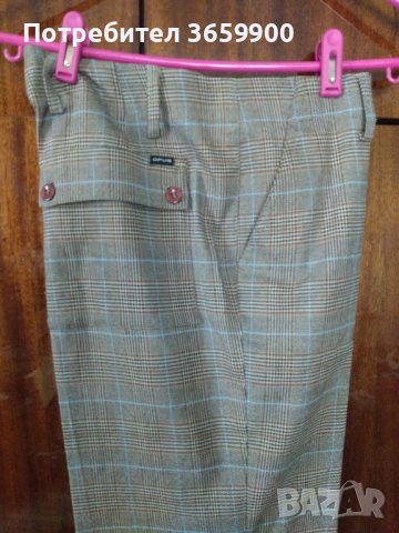 Дамски елегантен панталон,каре, размер М, с маншет, снимка 3 - Панталони - 41141926