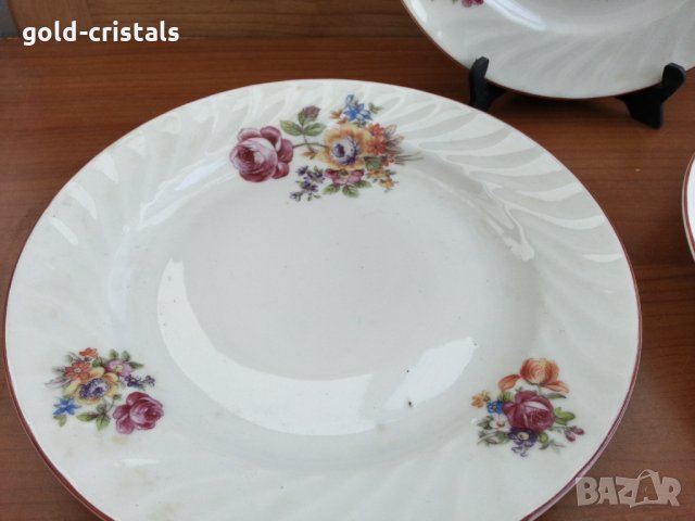 Стар български порцелан чинии плитки, снимка 8 - Антикварни и старинни предмети - 35849186