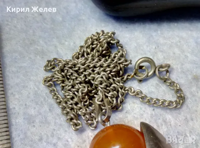 СТАРО РУСКО МЕЛХИОРЕНО КОЛИЕ с КЕХЛИБАРЕН МЕЛХИОРЕН МЕДАЛЬОН СССР НАТУРАЛЕН БАЛТИЙСКИ КЕХЛИБАР 50206, снимка 13 - Антикварни и старинни предмети - 49916979