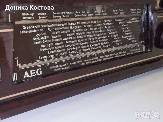 Радиоапарат Aeg super 69 wk, снимка 4 - Антикварни и старинни предмети - 41929846