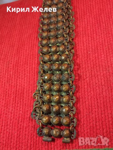 19 ВЕК ВЪЗРОЖДЕНСКА БРОНЗОВА ОРНАМЕНТИРАНА ЕТНОГРАФСКА ГРИВНА МАЙСТОРСКА РАБОТА НАКИТ за НОСИЯ 25319, снимка 13 - Антикварни и старинни предмети - 34806247