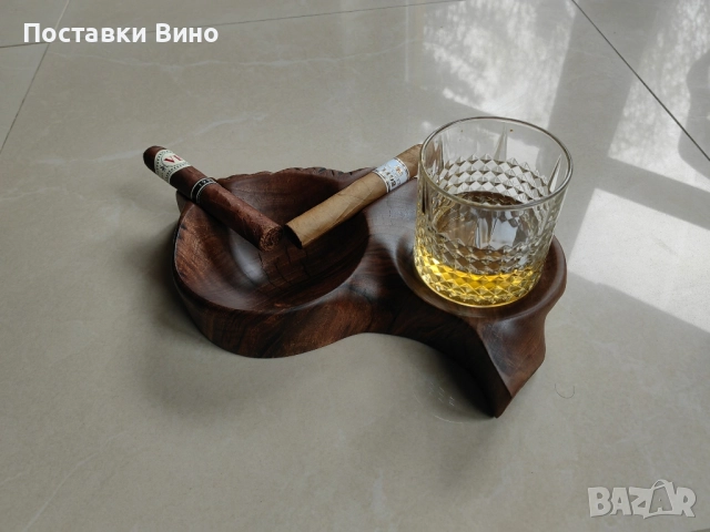 Арт пепелник за пури с място за чаша, снимка 5 - Декорация за дома - 52562095