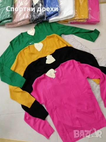 Страхотни блузки в 7 цвята,много меки,удобни,еластични,кашмирени, снимка 7 - Блузи с дълъг ръкав и пуловери - 47583029