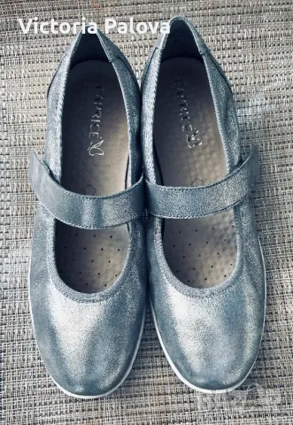 Разкошни кожени сребристи обувки  CAPRICE Германия, снимка 8 - Дамски ежедневни обувки - 50030364