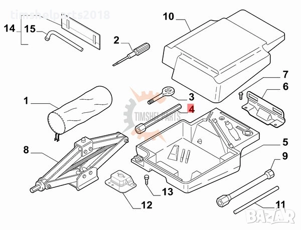 Ключ за държач за резервна гума FIAT Ducato, Doblo, PEUGEOT Boxer, CITROEN Jumper, снимка 4 - Части - 52769341
