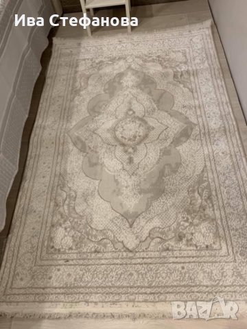 Нов модерен противоправови антиалергичен релефен бежов килим , снимка 3 - Мокети - 34051964