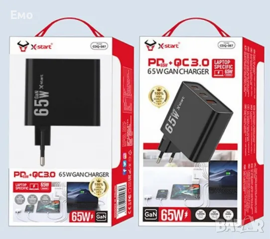 Тройно бързо зарядно устройство - 2xType-C+USB-A, снимка 7 - Оригинални зарядни - 48466147