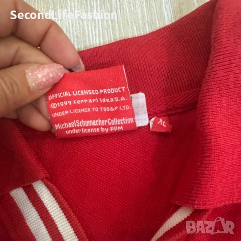 Оригинална тениска Ferrari Michael Schumacher колекционерска размер XL, снимка 3 - Тениски - 52858038