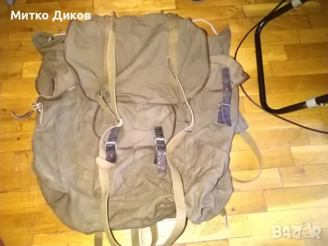 Раница брезентова от соца №10 50х56см странични джобове, снимка 2 - Оборудване и аксесоари за оръжия - 50168277