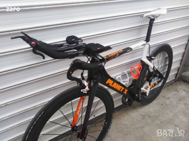 Продавам карбонов шосеен ТТ велосипед Planet X , снимка 4 - Велосипеди - 39538380